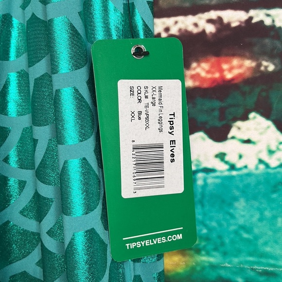 NWT Tipsy Elves XXL Mermaid Costume Leggings 0015 - Picture 7 of 12